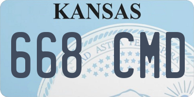 KS license plate 668CMD