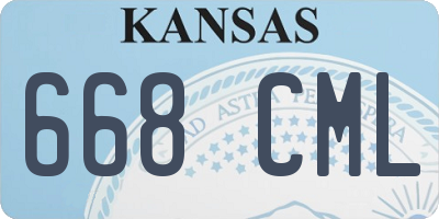 KS license plate 668CML