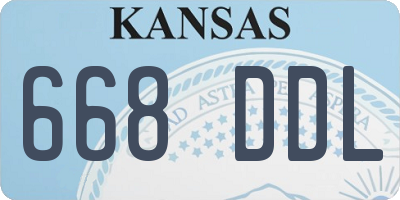 KS license plate 668DDL