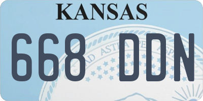 KS license plate 668DDN