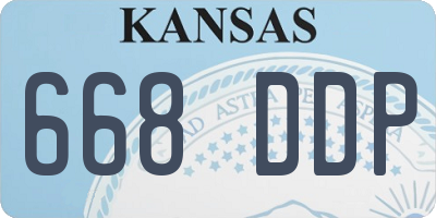 KS license plate 668DDP