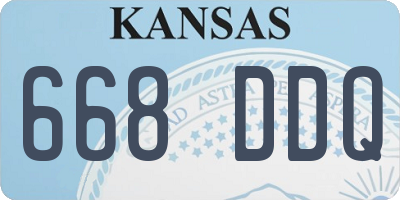 KS license plate 668DDQ