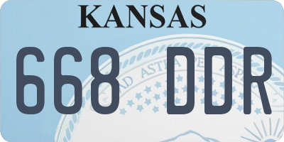 KS license plate 668DDR