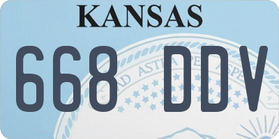 KS license plate 668DDV