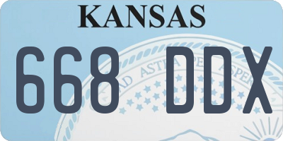 KS license plate 668DDX