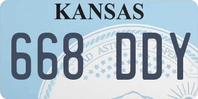 KS license plate 668DDY