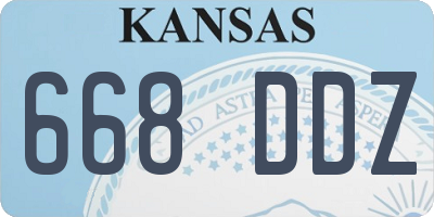 KS license plate 668DDZ
