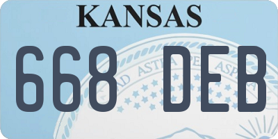 KS license plate 668DEB
