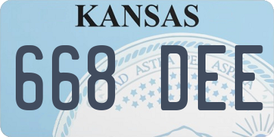 KS license plate 668DEE