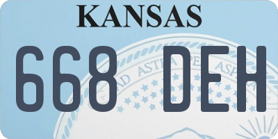 KS license plate 668DEH