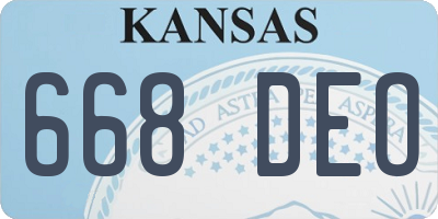KS license plate 668DEO