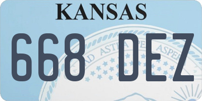 KS license plate 668DEZ