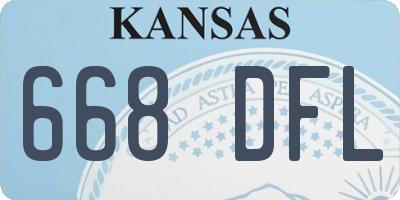 KS license plate 668DFL