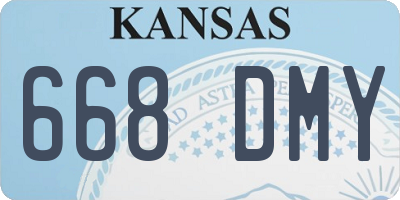 KS license plate 668DMY