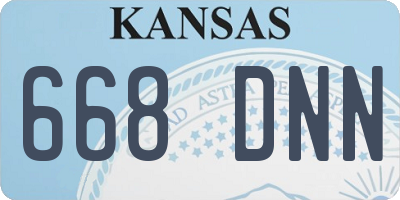 KS license plate 668DNN