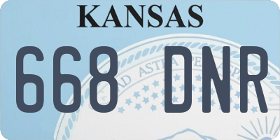 KS license plate 668DNR