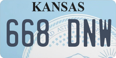 KS license plate 668DNW
