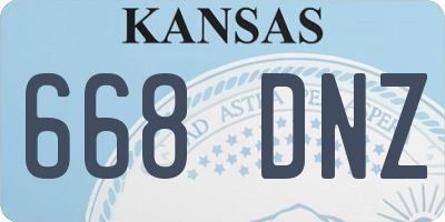 KS license plate 668DNZ