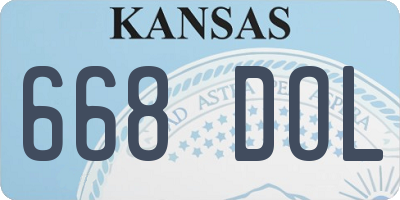 KS license plate 668DOL