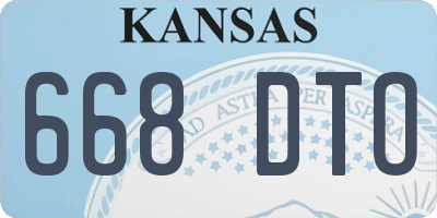KS license plate 668DTO