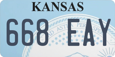 KS license plate 668EAY