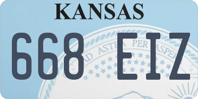 KS license plate 668EIZ
