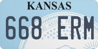 KS license plate 668ERM