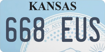 KS license plate 668EUS