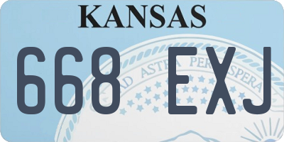 KS license plate 668EXJ