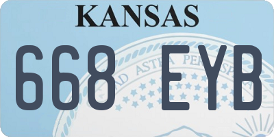 KS license plate 668EYB