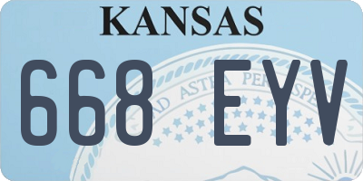 KS license plate 668EYV