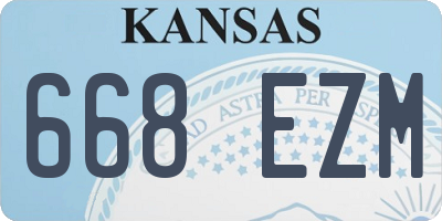 KS license plate 668EZM