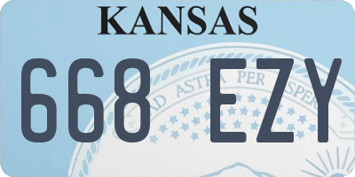 KS license plate 668EZY