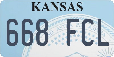 KS license plate 668FCL