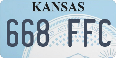 KS license plate 668FFC
