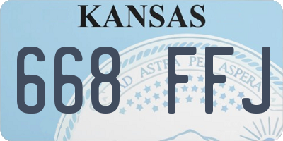 KS license plate 668FFJ