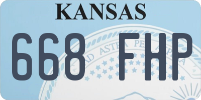 KS license plate 668FHP