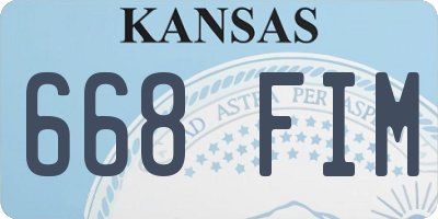 KS license plate 668FIM