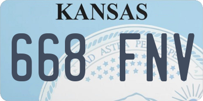 KS license plate 668FNV