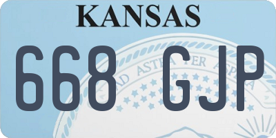 KS license plate 668GJP