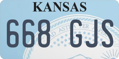 KS license plate 668GJS