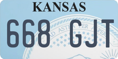 KS license plate 668GJT