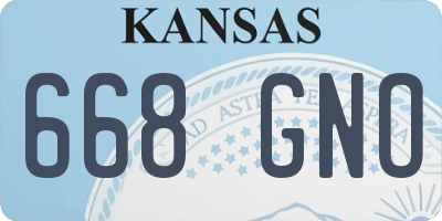 KS license plate 668GNO