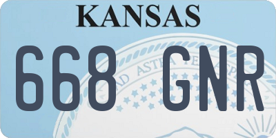 KS license plate 668GNR