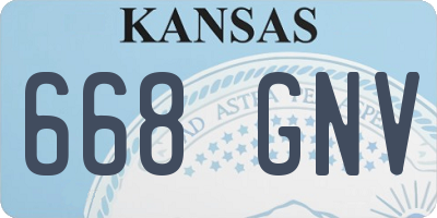 KS license plate 668GNV