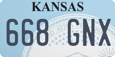 KS license plate 668GNX