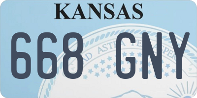 KS license plate 668GNY