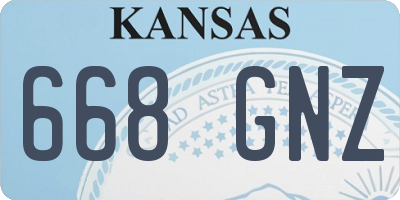KS license plate 668GNZ