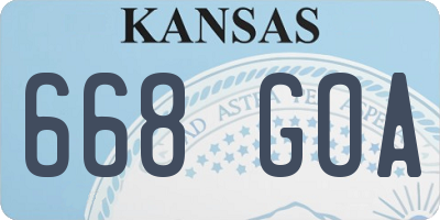 KS license plate 668GOA