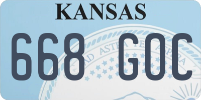 KS license plate 668GOC